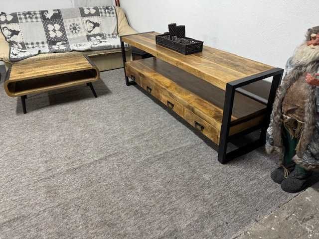 Nowa komoda szafka pod TV mango styl LOFT seria Britt F-Vat
