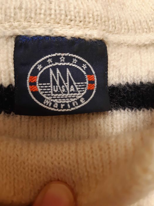 Sweter USA Marine 100% wełna