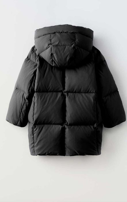 Пуховик натуральный ZARA 50% пух 50% перо куртка пальто зимняя hm