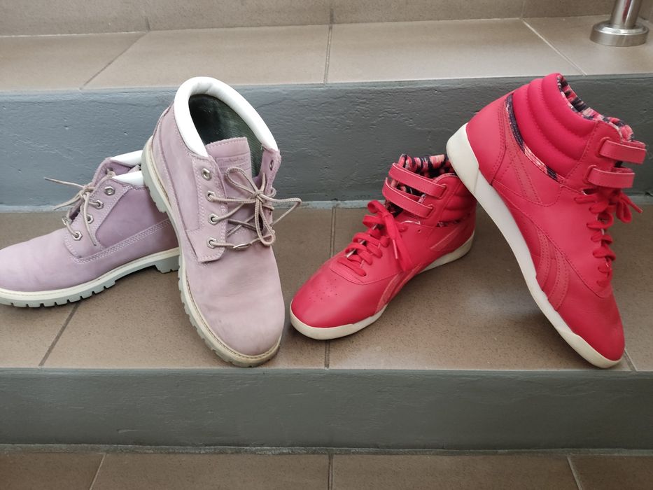Ботинки Timberland, Reebok  кожа