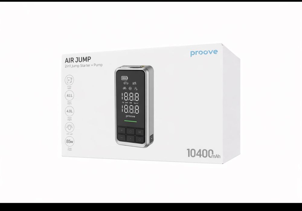 Пусковий Пристрій 2 in 1 + Наос Proove Air Jump 10400mAh 1000A