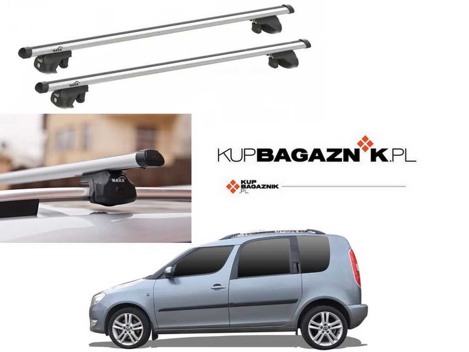 Bagażnik dachowy Skoda ROOMSTER 2007 do 2015 bazowy relingi belki 100k