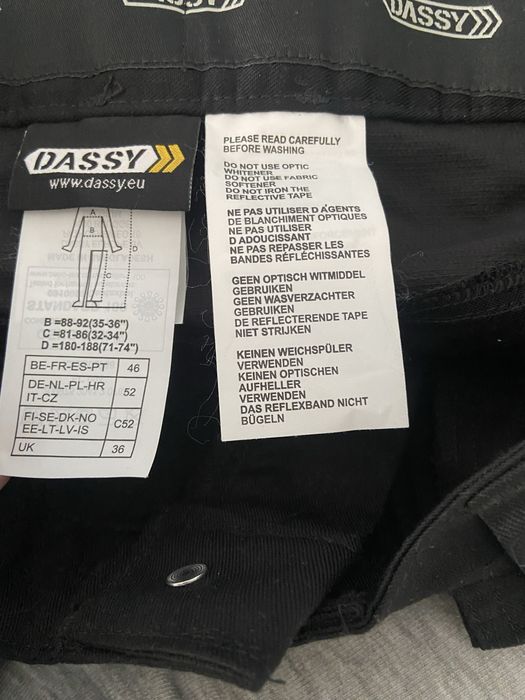 Spodnie robocze męskie 52 Dassy