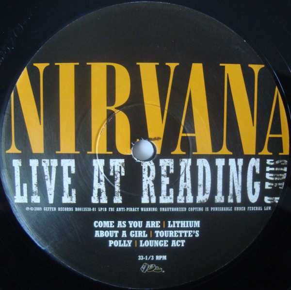 Nirvana	- - - - -	Live At Reading	- - - - -	2 X LP