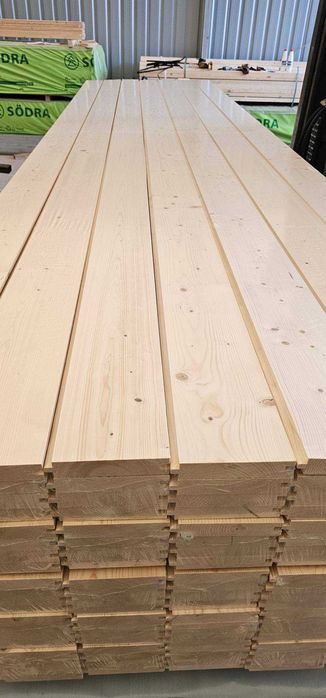 Deska podłogowa 28x121 Świerk skandynawski stropopodłoga pióro wpust