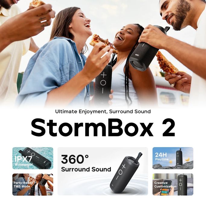 Колонка 34W Tribit StormBox 2 портативная беспроводная акустика charge