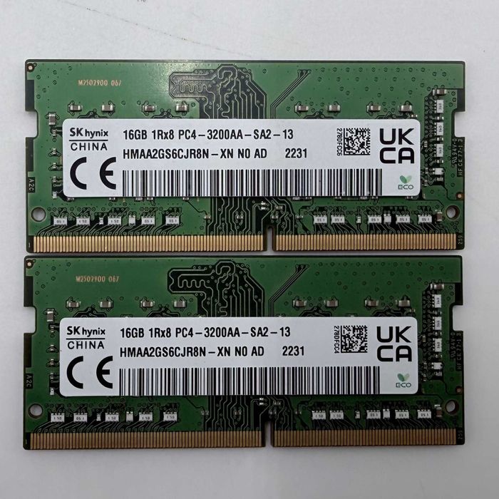 Pamięć RAM DDR4 32GB 2x16GB KIT 3200MHz SK Hynix SO-DIMM GW12m FV R002