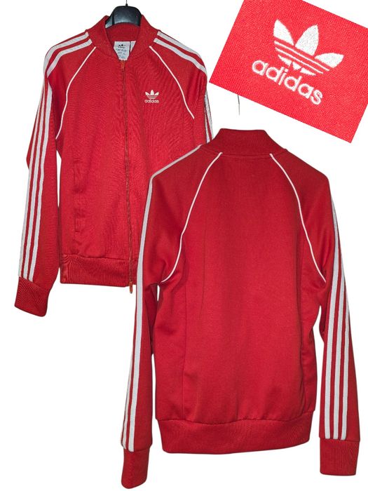 Adidas bluza damska rozpinana - czerwona- XS