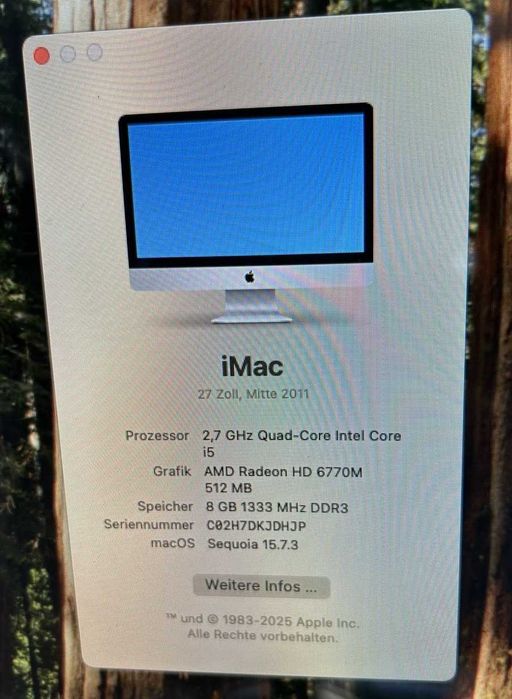 komputer Apple iMac 27" dysk ssd radeon pamięć 8gb all in one mac
