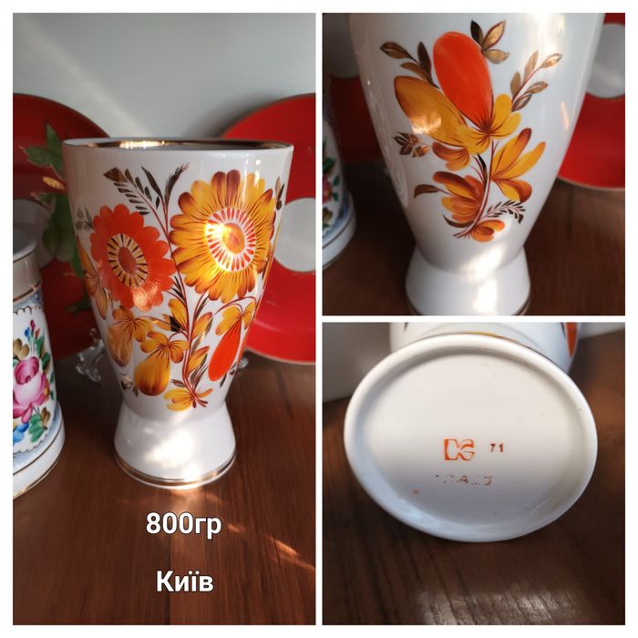 Сахарницы, молочники. Посуда фарфоровая.  Мальва.