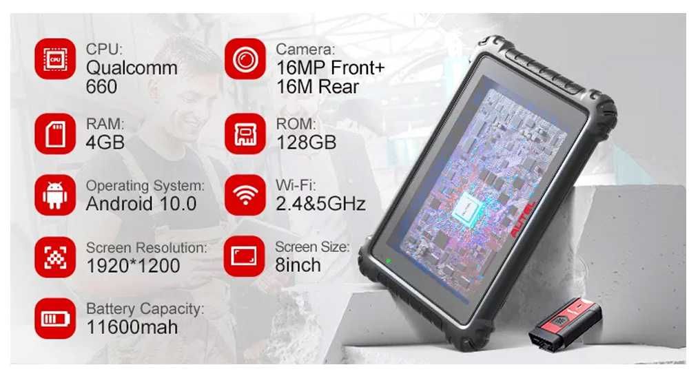 Autel MaxiCOM MK906PRO Maq Diagnóstico +40 Funções /Oficinas (NOVO)
