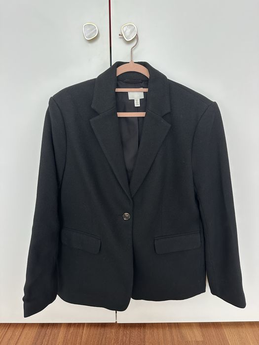 Blazer de sarja preta H&M