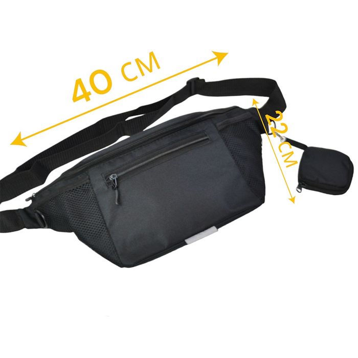 Якісна велика сумка - бананка на 8 кишень, чоловіча жіноча поясна