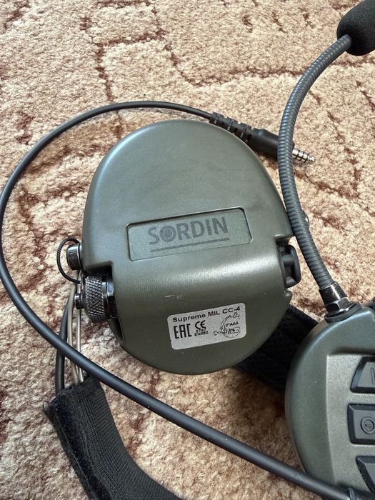 Активні навушники Sordin Supreme Mil CC-4 Neckband з мікрофоном та РТТ адаптером