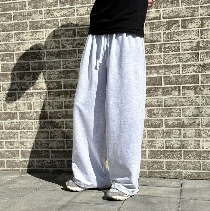 Спортивки baggy fit sweatpants широкі світло сірі меланж на літо спортивные штаны широкие бегги серые тонкие базовые jaded type loose для зала S M L X