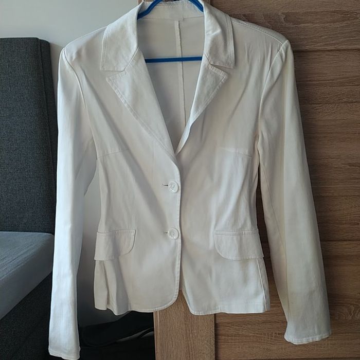 Marynarka żakiet rozmiar 36 S biała