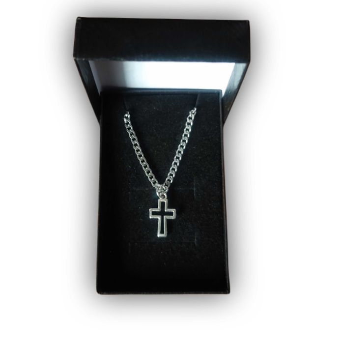 Naszyjnik 50 cm stal szlachetna z krzyżykiem