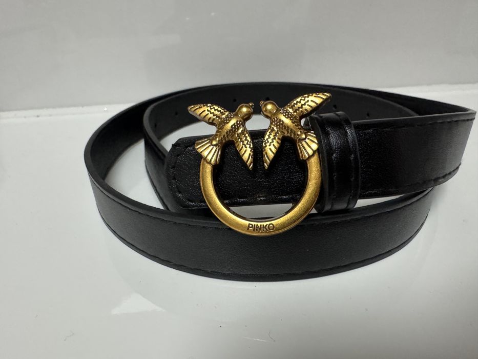 Pinko pasek S  ptaszki nowy zloty