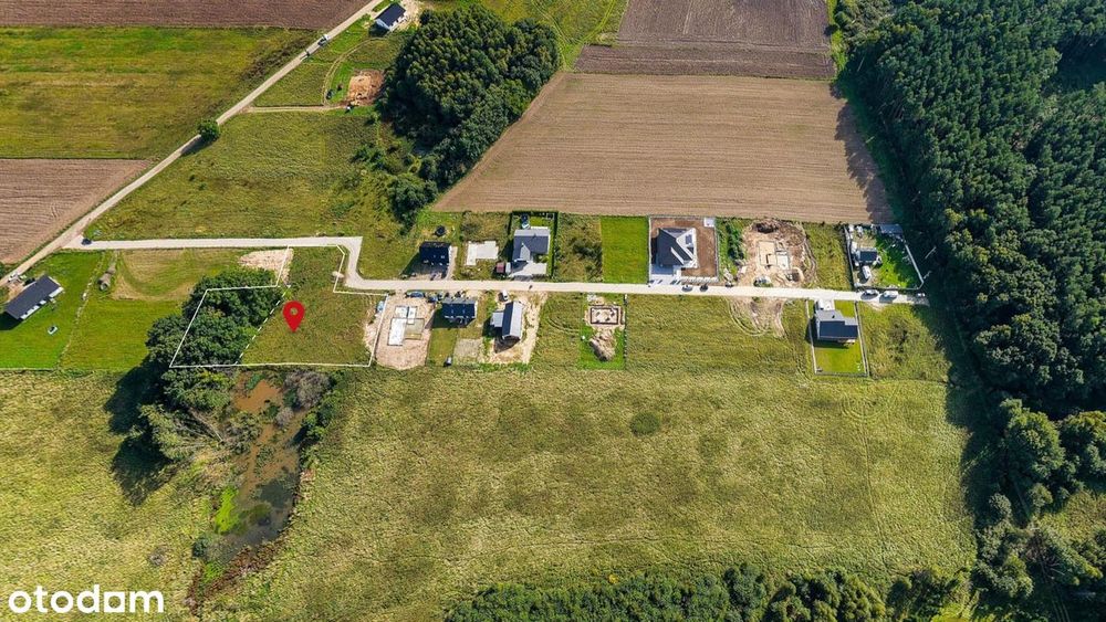 Działka budowlana w Siemianicach z własnym lasem z MPZP