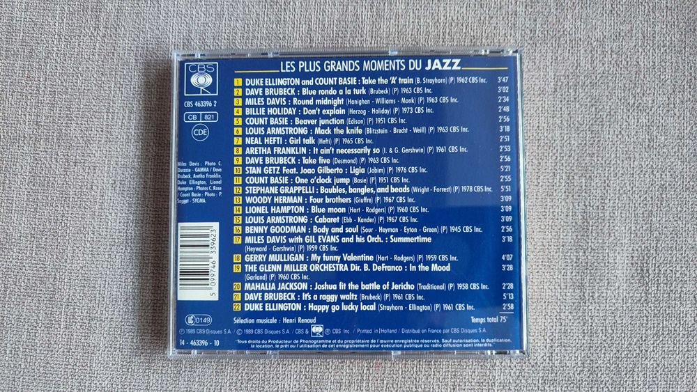 Les Plus Grands Moments du Jazz (CD)