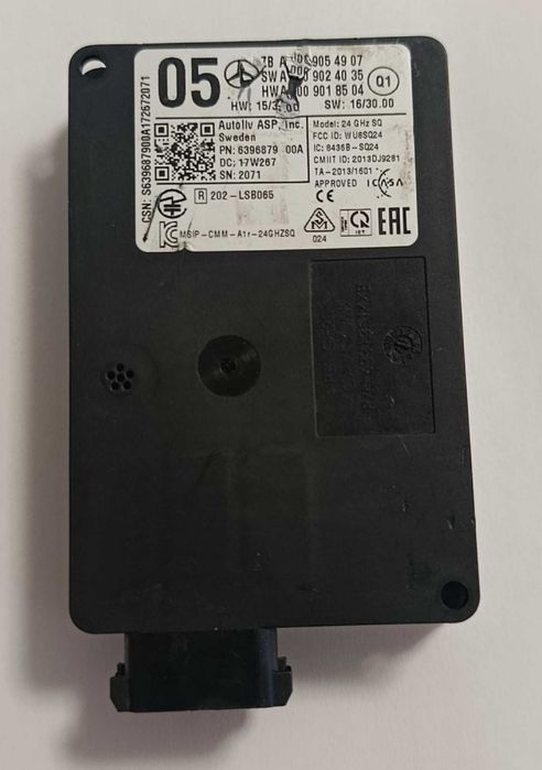 Sensor radar A0009054907 Front Original Mercedes Benz C253 GLC220D modulo (Genuine OEM).