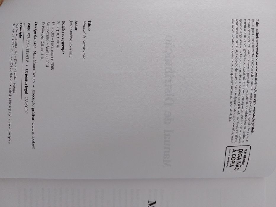 Livro Manual de distribuição