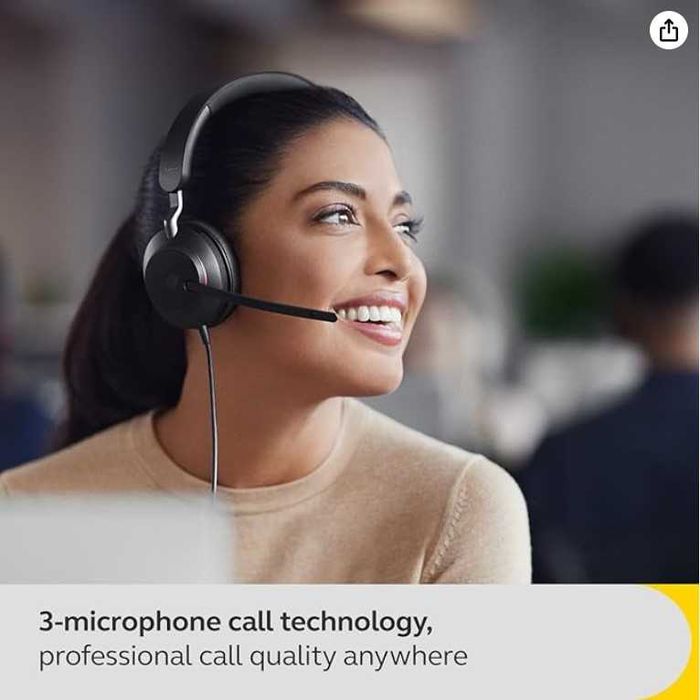 Jabra Evolve2 40 | Matte Black | Stereo | USB-C | Impecável64283961611523124