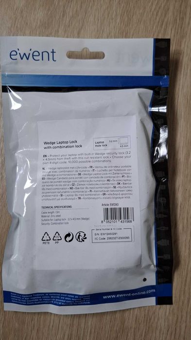 Cadeado Laptop - Ewent