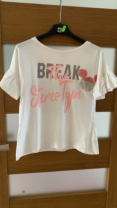 Biała bluzeczka dla dziewczynki 146