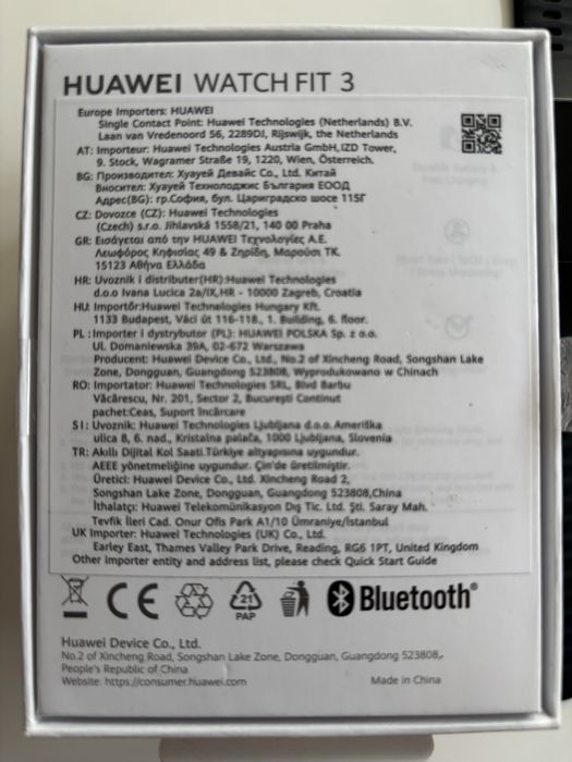 Smartwatch HUAWEI Watch Fit 3 Czarny