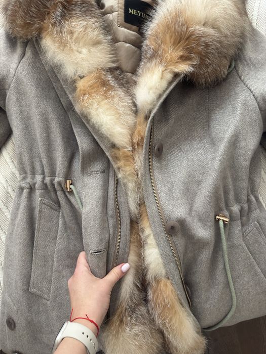 Зимове пальто/парка, натуральне хутро