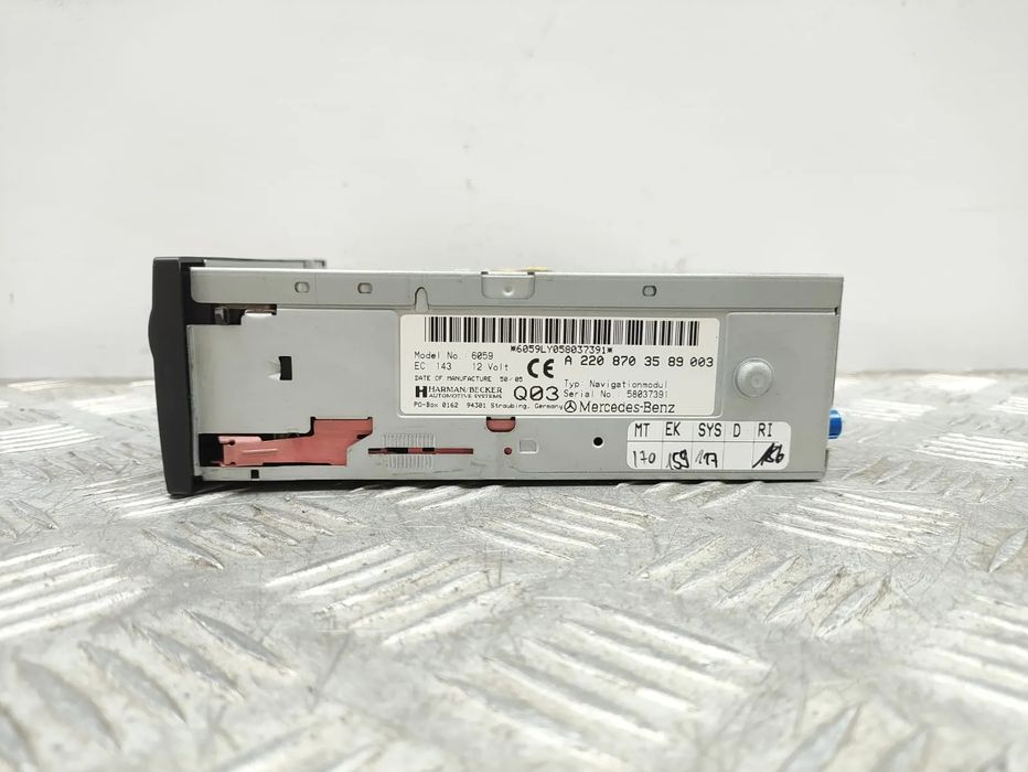 Unidade de navegação Mercedes Benz SLK R171 W211 C219 W220 A2208703589