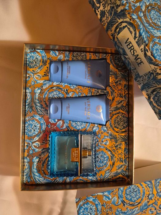 NOWY Zestaw Versace Man Eau Fraiche EDT 50ml + Żel + Balsam Oryginał