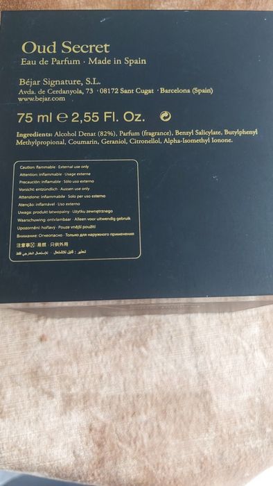 Oud Secret Béjar Signature 75 ml Eau de Parfum