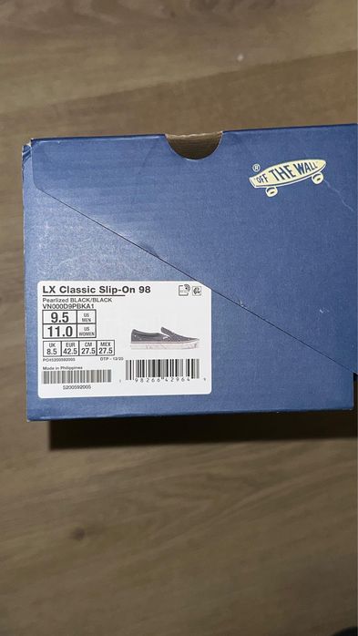 Sapatilhas Vans LX Classic Slip-On 98 Pearlized BLACK/BLACK