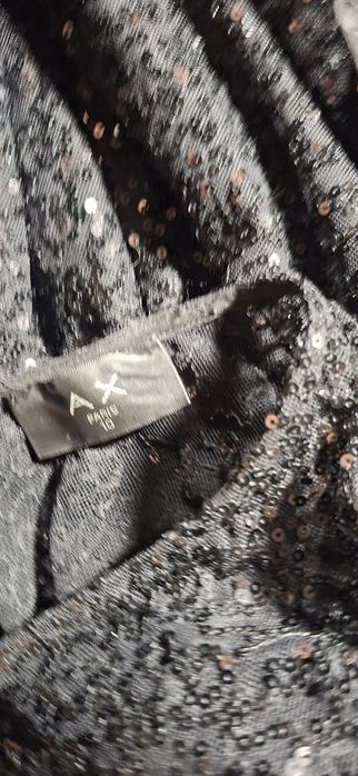 Sukienka czarna z cekinami SUPER STAN