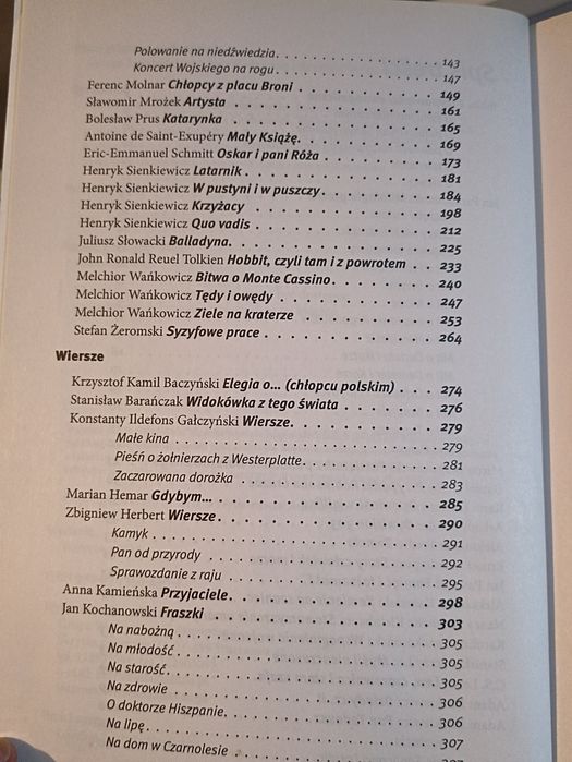 opracowania lektur i wierszy