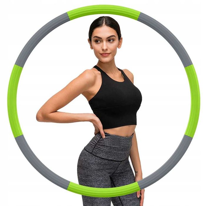 Hula Hoop dla dorosłych do masażu szaro-zielony