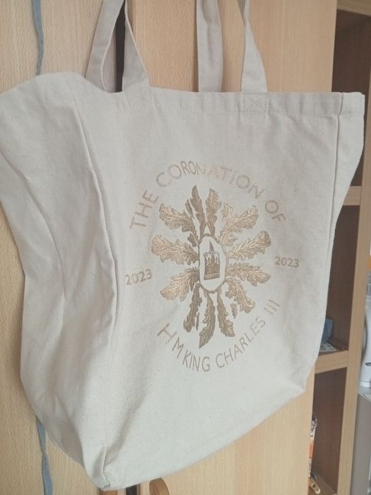 Сумка лляна ,молочного кольору