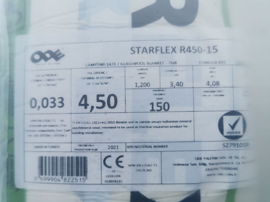 Wełna Mineralna 0,033 Starflex Rotaflex Super Mata