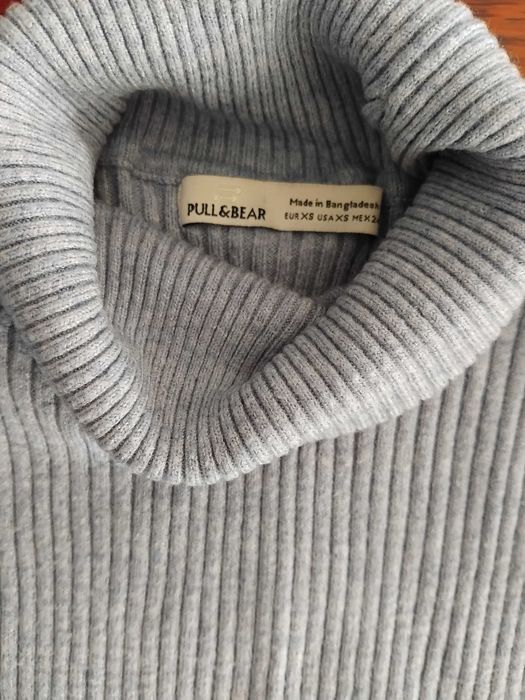 Camisola malha canelada gola alta Pull&Bear