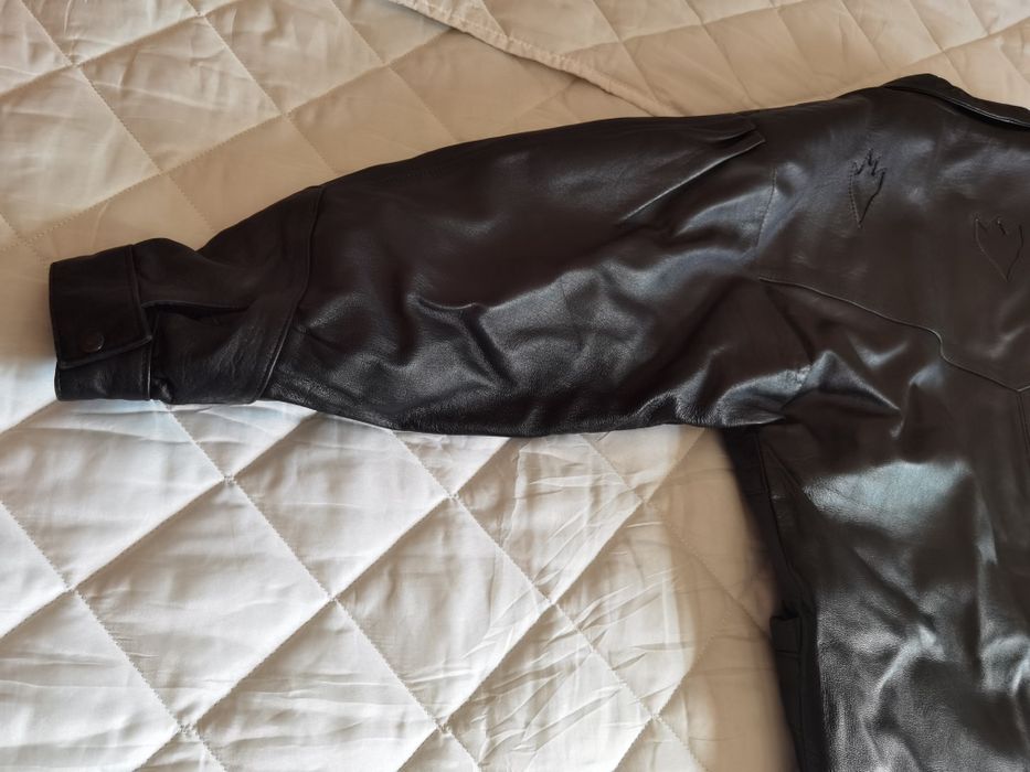 Casaco de pele original preto xl