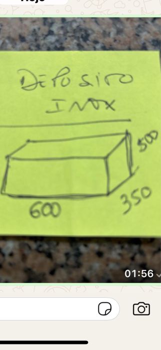 Deposito em inox NOVO