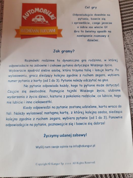 Gra rozmówki rodzinne