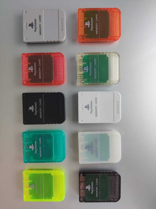 Conjunto cartões de memoria originais Playstation 1