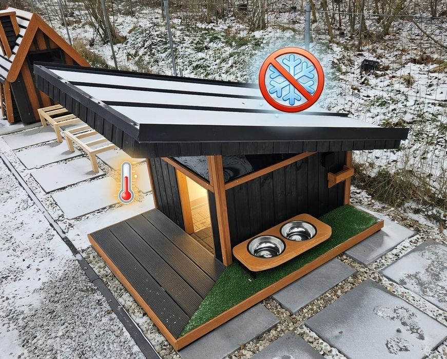 Ocieplona buda dla psa z ogrzewaniem led