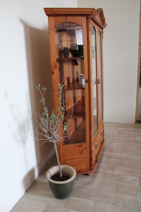 Witryna drewniana farmhouse rustykalna sosnowa wiejska