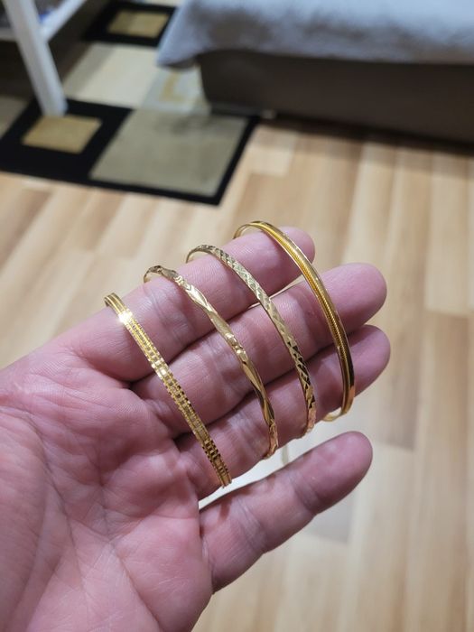 Cztery złote Bransolety okrągłe, złoto 18k, próba 750, 40gram OKAZJA