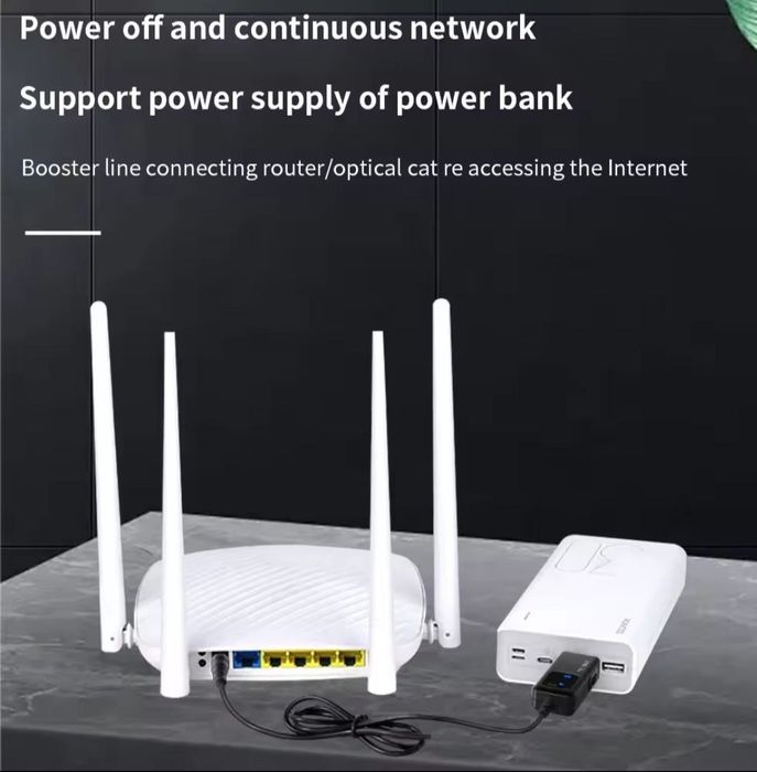 Переходник Питания 9–12 V Для Роутеров Wi-Fi Устройств Маршрутизатор