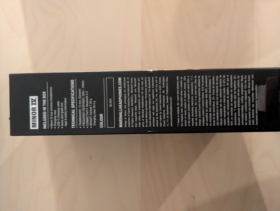 Fones Marshall Minor IV Bluetooth